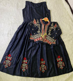 Embroidered Koti & Silk Maxi 2Piece Set
