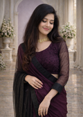 Velvet Shadow Saree