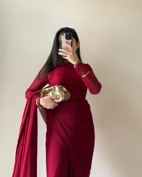 Meher Lace Work Saree