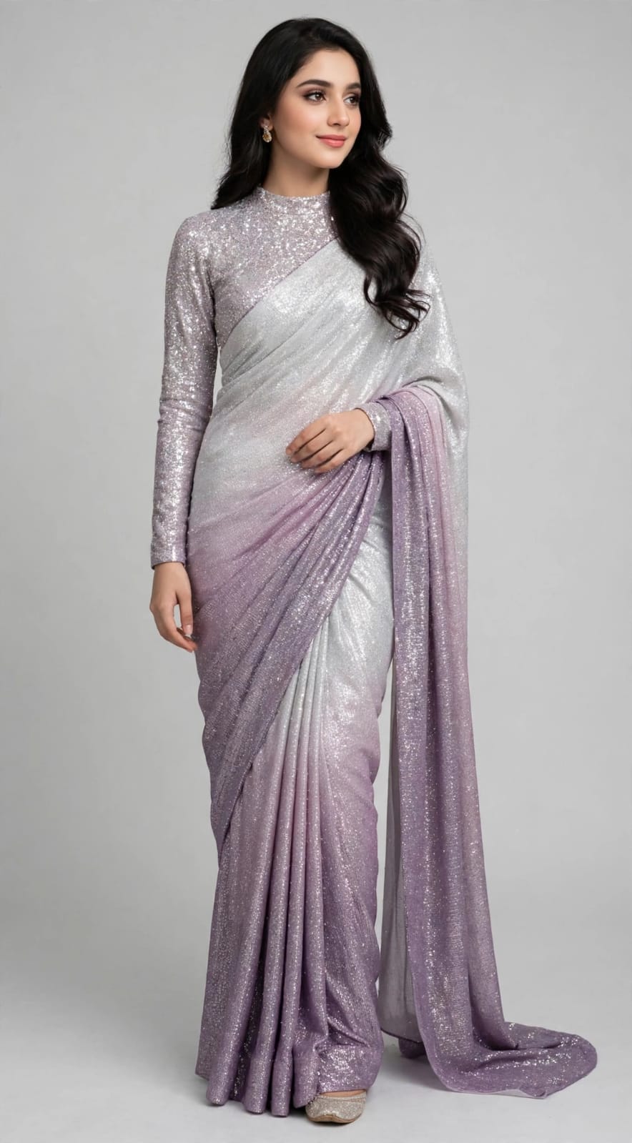 SHIMMER DOUBLE SHADE SAREE