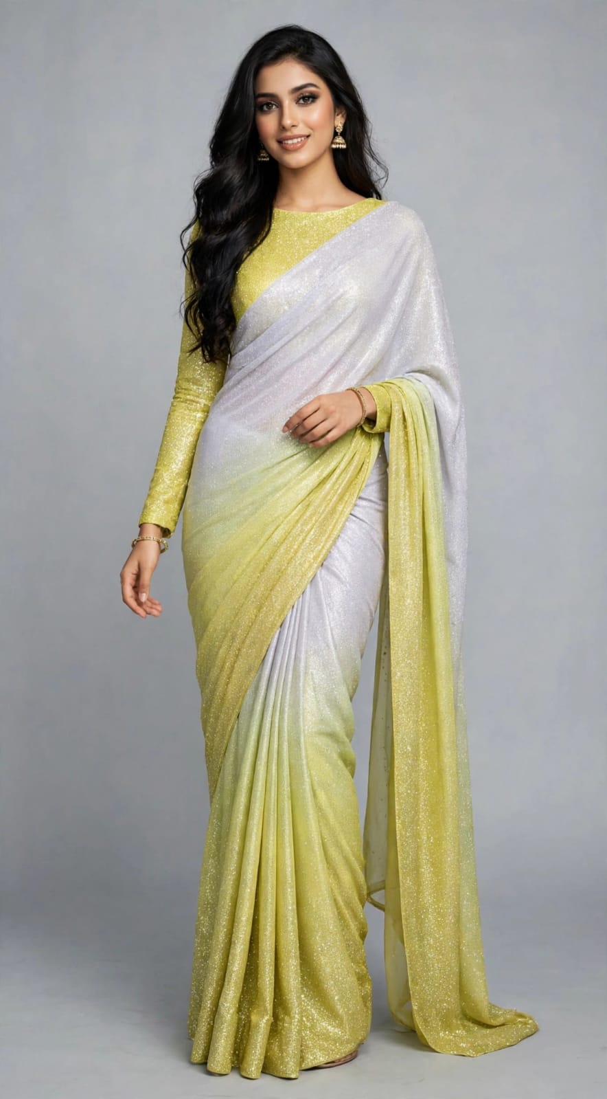 SHIMMER DOUBLE SHADE SAREE