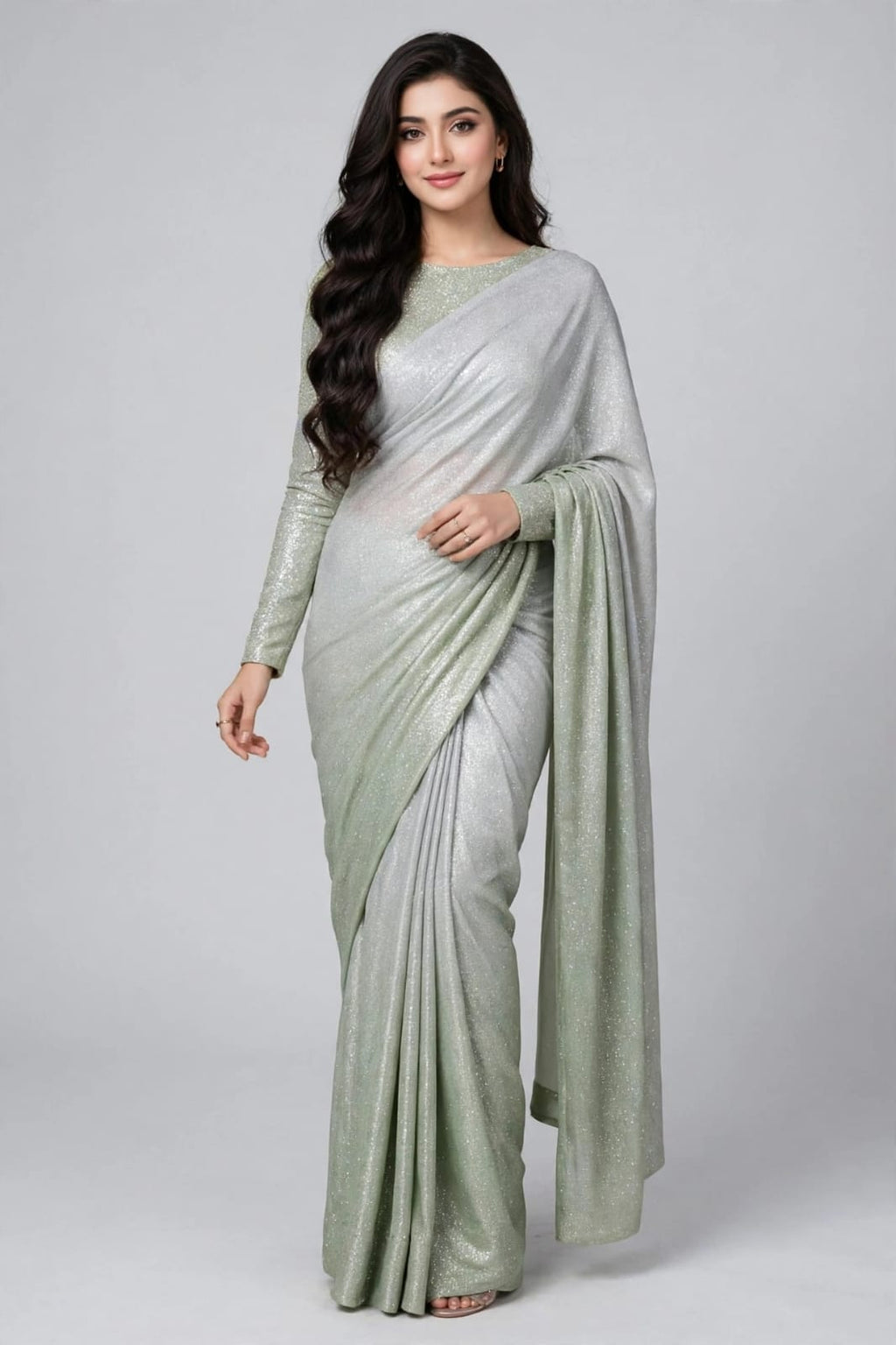 SHIMMER DOUBLE SHADE SAREE
