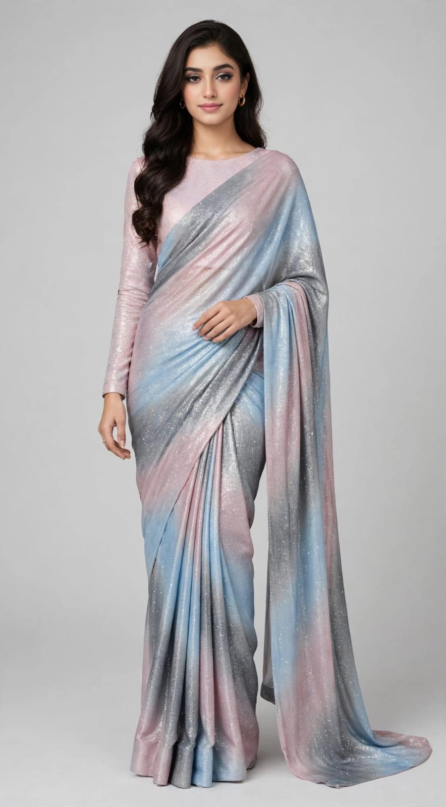SHIMMER DOUBLE SHADE SAREE