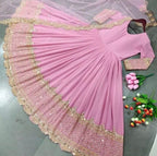 Midnight Star Chiffon 3Piece Suite Heavily Embroidered Sitara Work