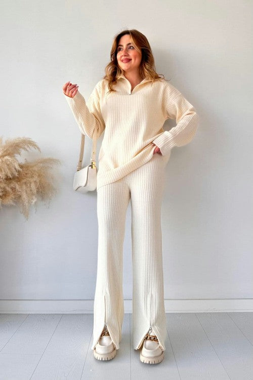 Zipper Highneck 2Piece Winter Set