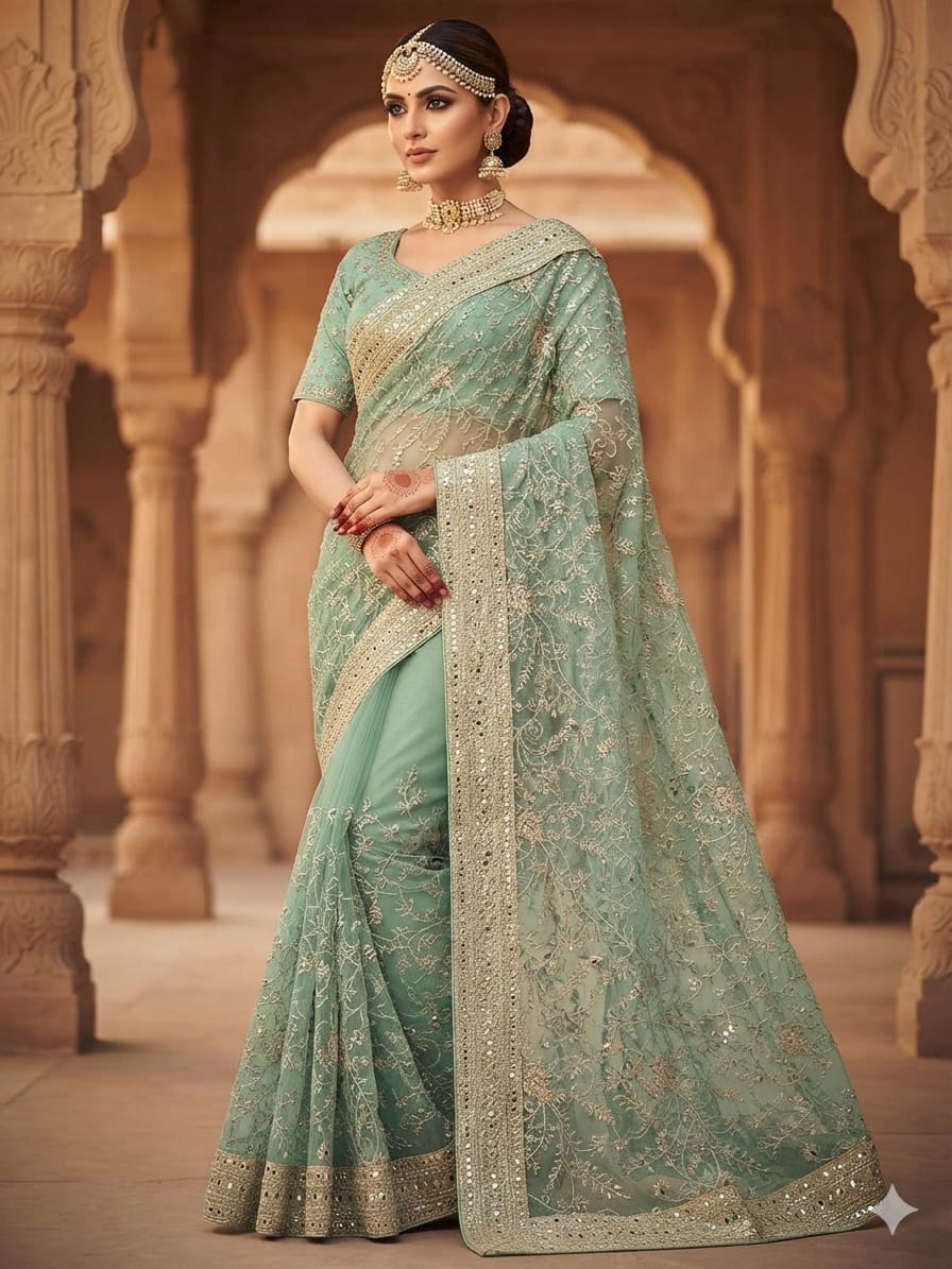 Regal Sequence Saree