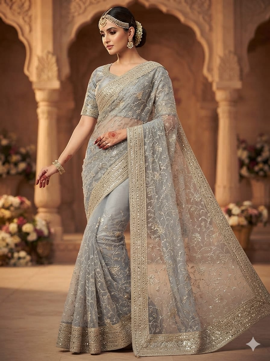 Regal Sequence Saree