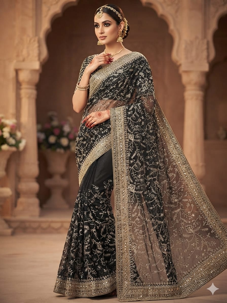 Regal Sequence Saree