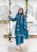 Heavy Sequin Embroidered Shirt with Trouser Dupatta 3PCS