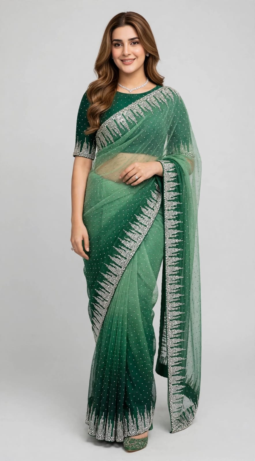 FANCY DOUBLE SHADE SAREE