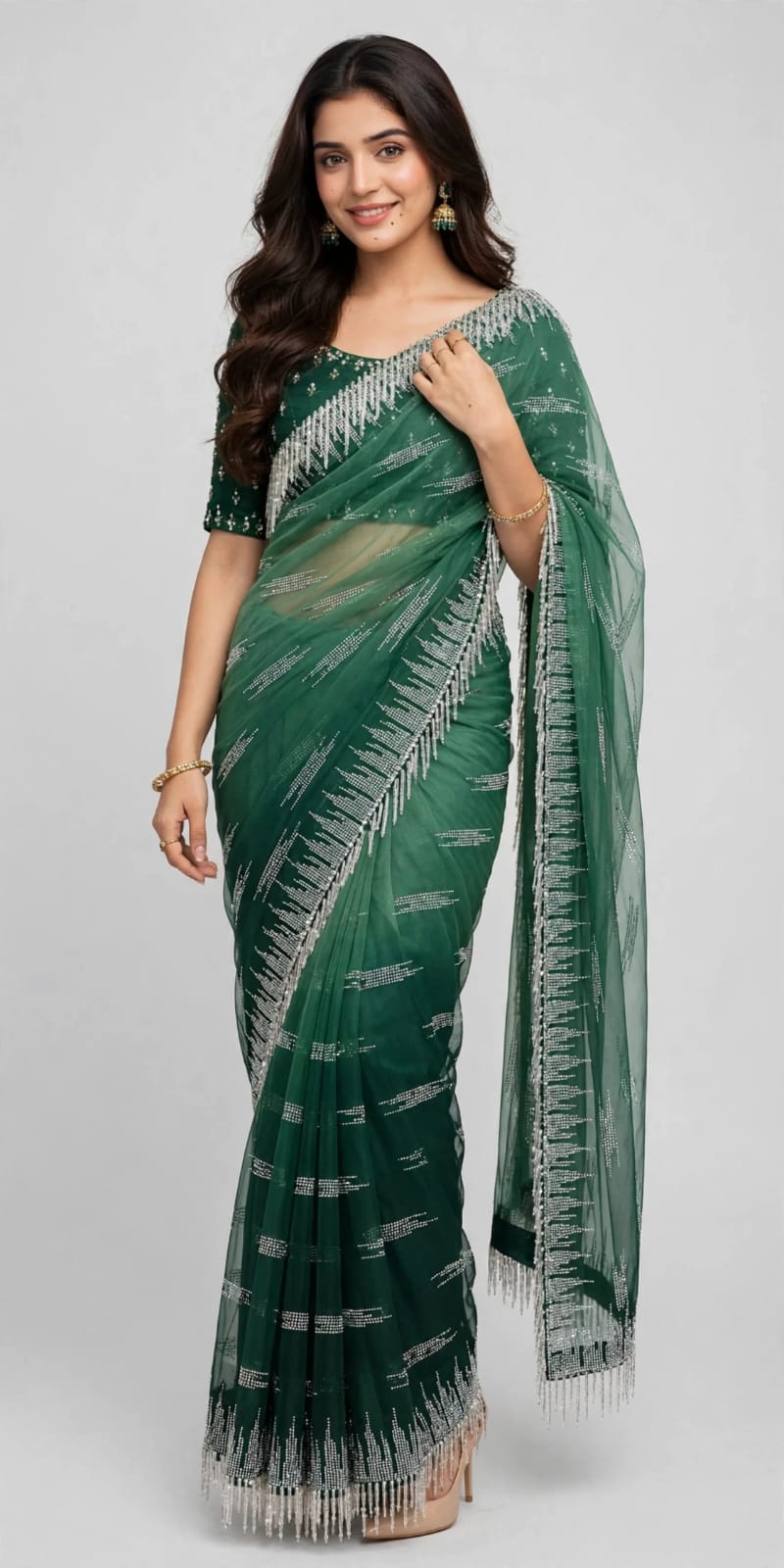 FANCY DOUBLE SHADE SAREE