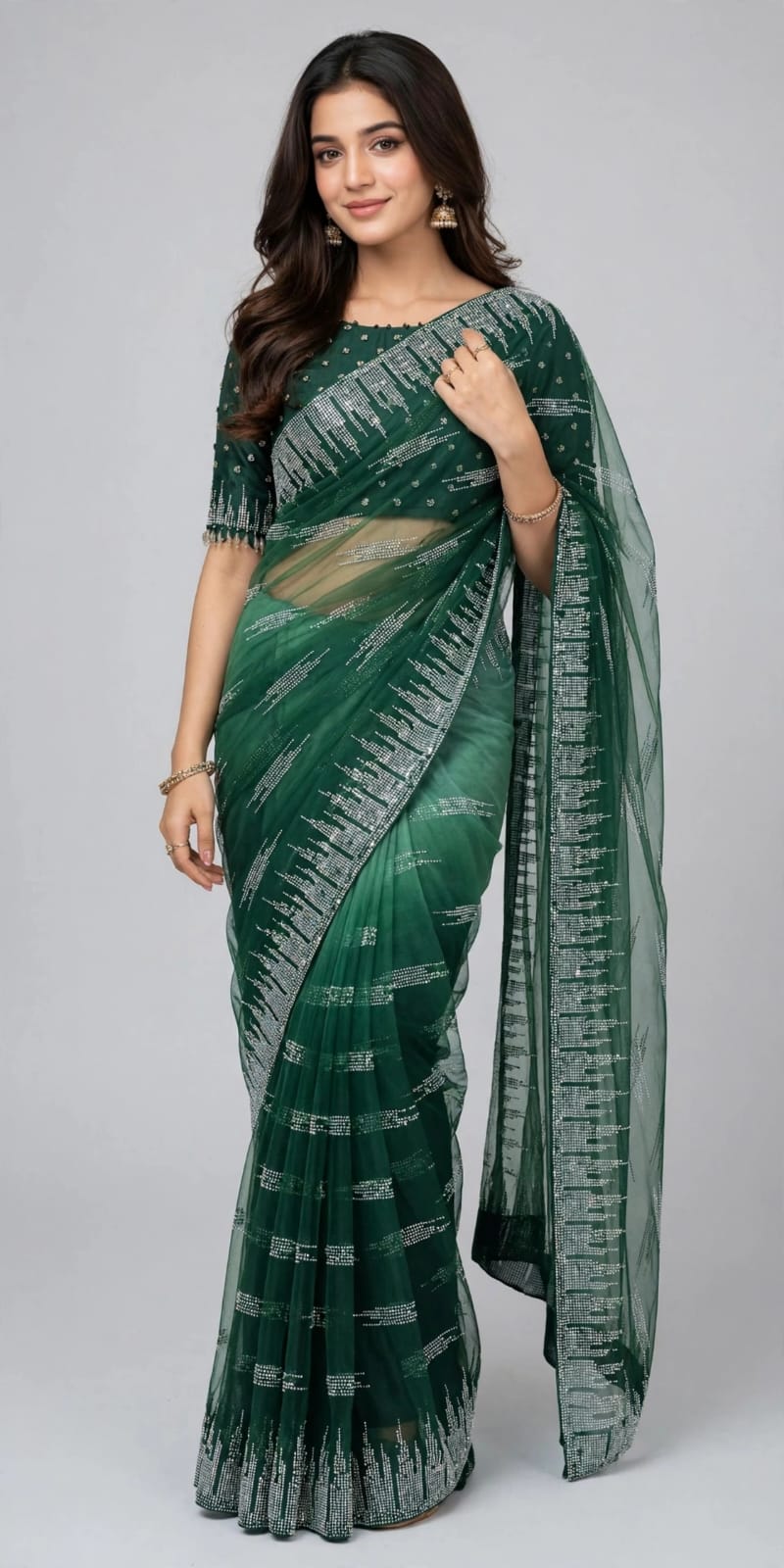 FANCY DOUBLE SHADE SAREE