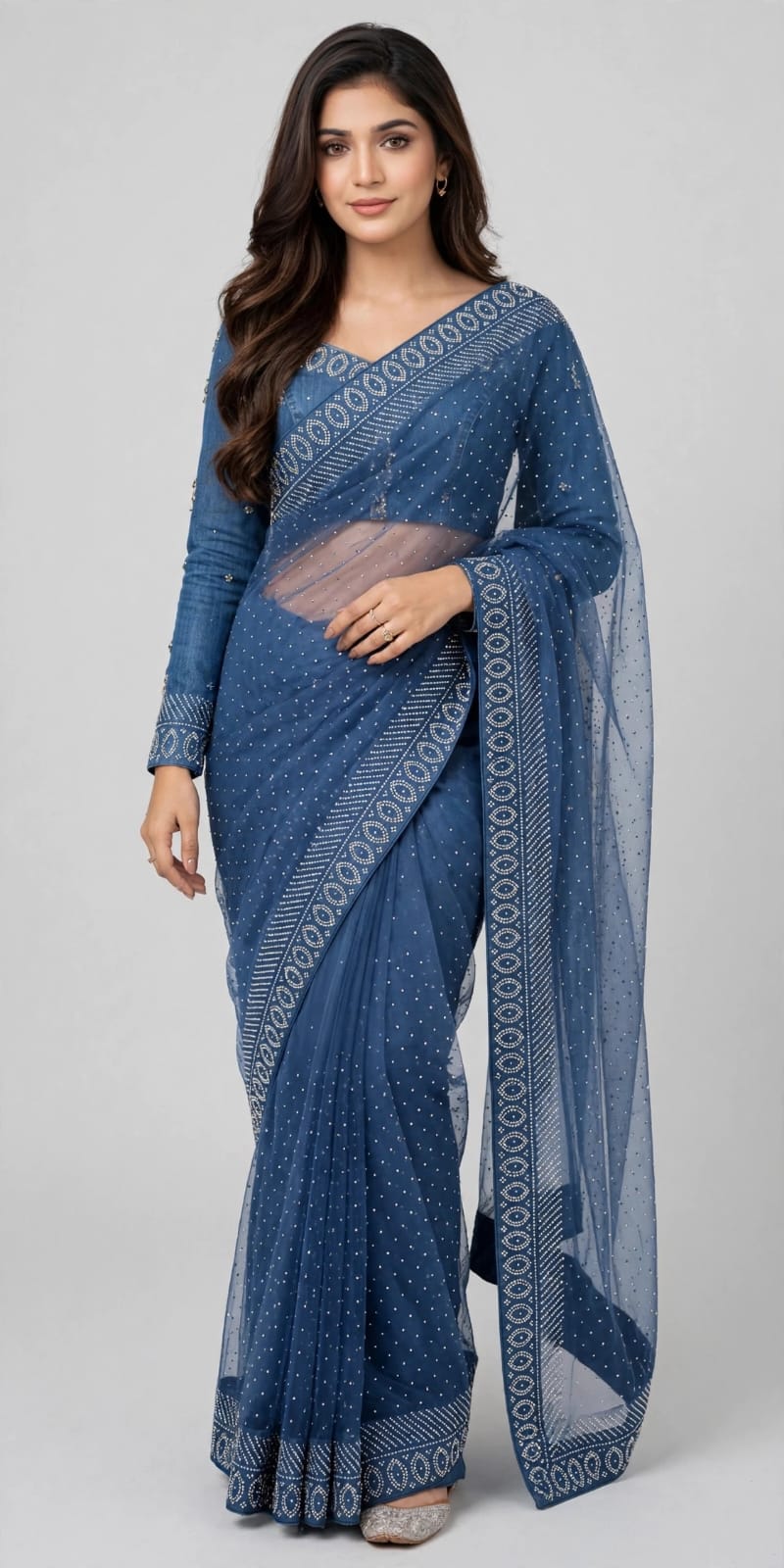 CLASSIC BORDER DOUBLE SHADE SAREE
