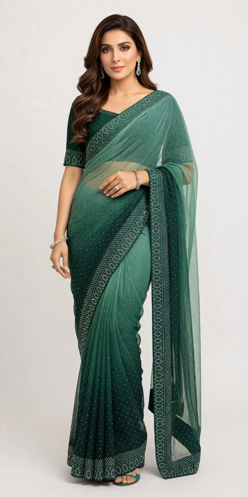 CLASSIC BORDER DOUBLE SHADE SAREE