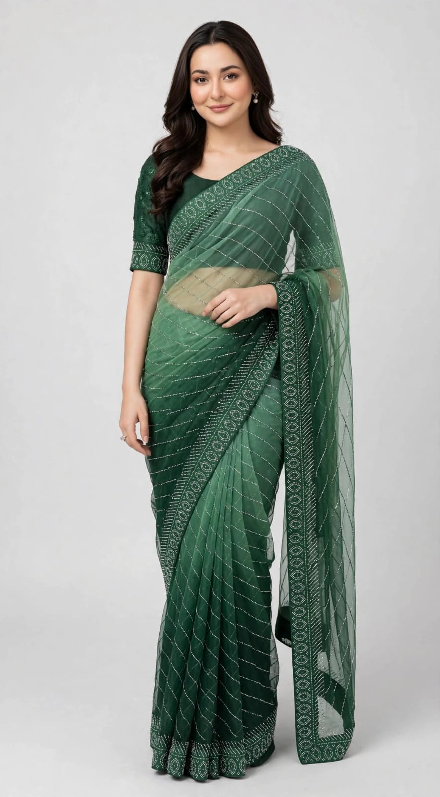 CLASSIC BORDER DOUBLE SHADE SAREE
