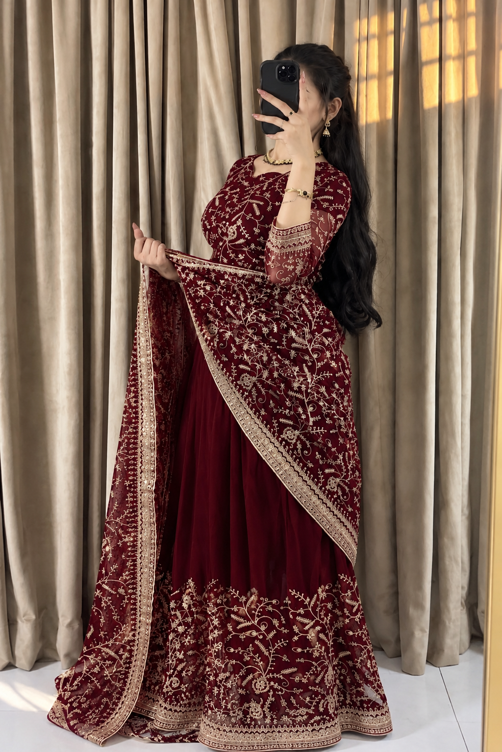 Regal Sequence Stitched Saree