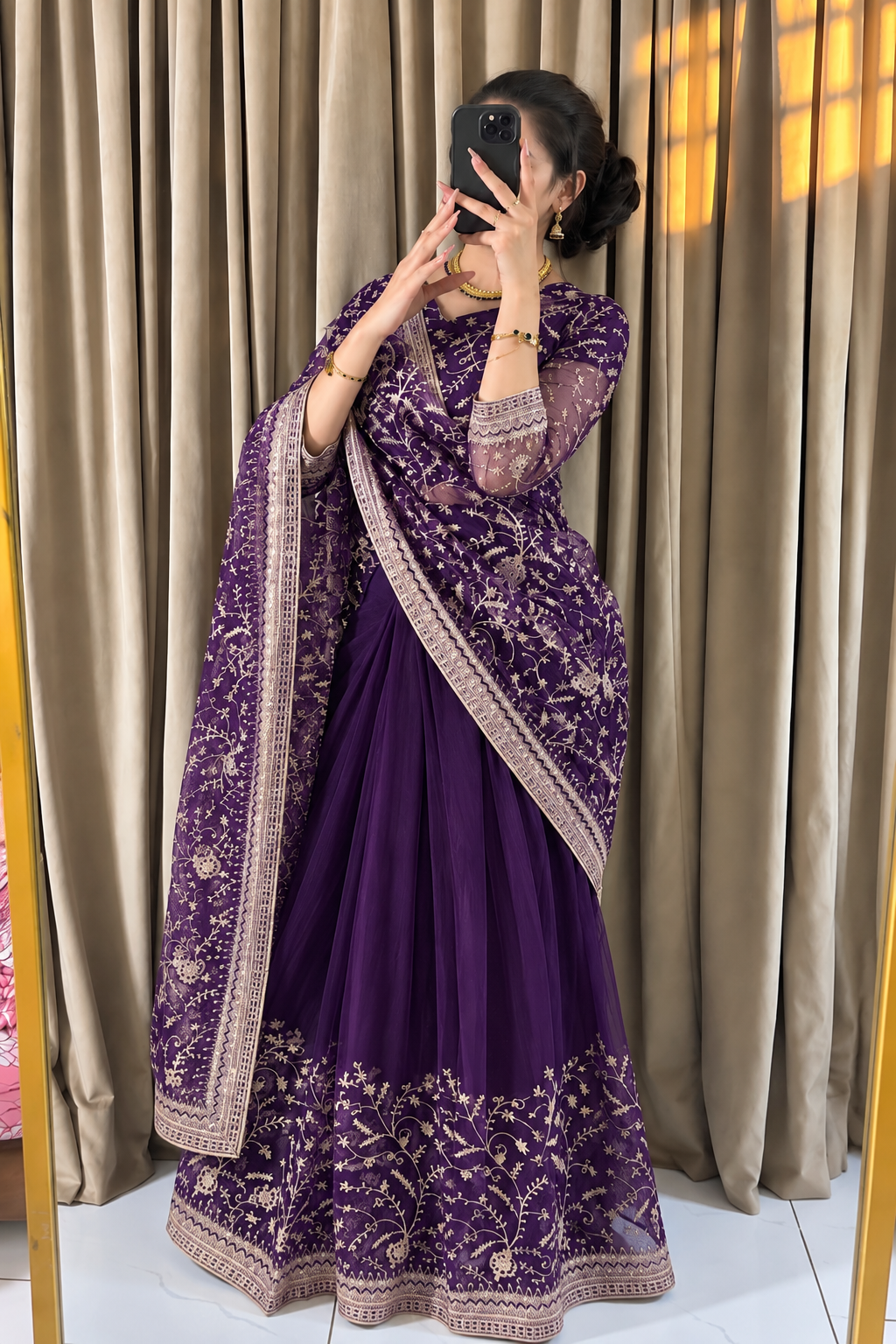 Regal Sequence Stitched Saree